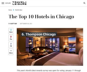 In the News - Travel & Leisure - Top Chicago Hotels